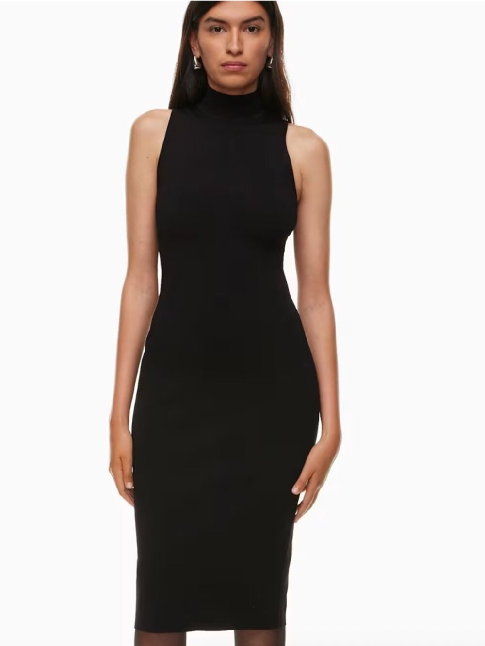 Minimalist Chic Elegant Modern Black Bodycon  Babaton Sculpt Knit O'Keefe Dress